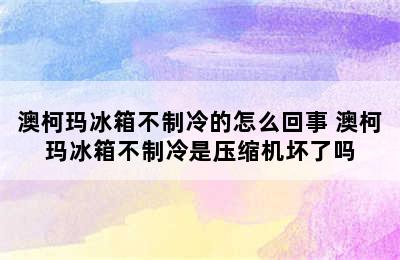 澳柯玛冰箱不制冷的怎么回事 澳柯玛冰箱不制冷是压缩机坏了吗